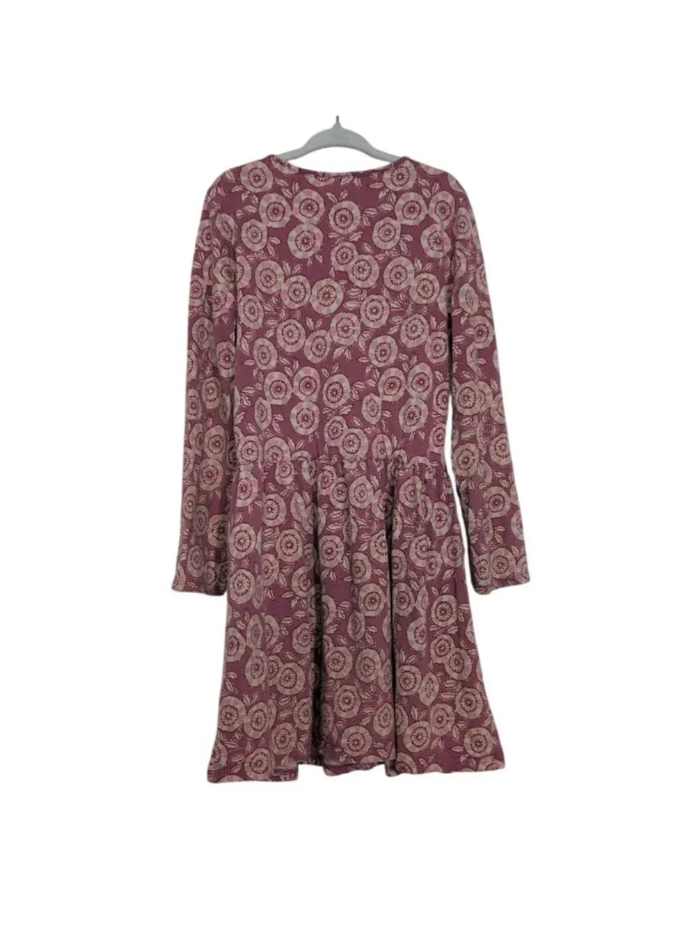 Garnet Hill Floral Dress Set of 2 Girls Size Medium Green Pink Organic Cotton